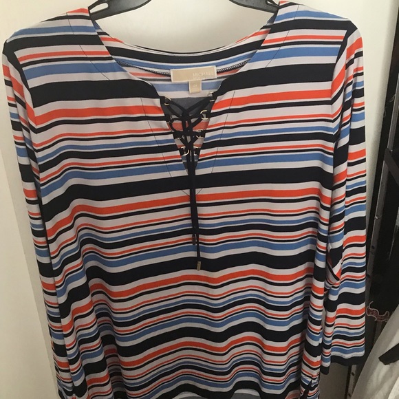 Super cute Michael Kors striped colorful top 2X - Picture 1 of 2